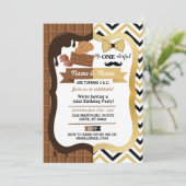 Chocolade & Mr One-derful First Birthday Joint Kaart (Staand voorkant)