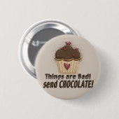 Chocolade Muffin Button (Voorkant /achterkant)