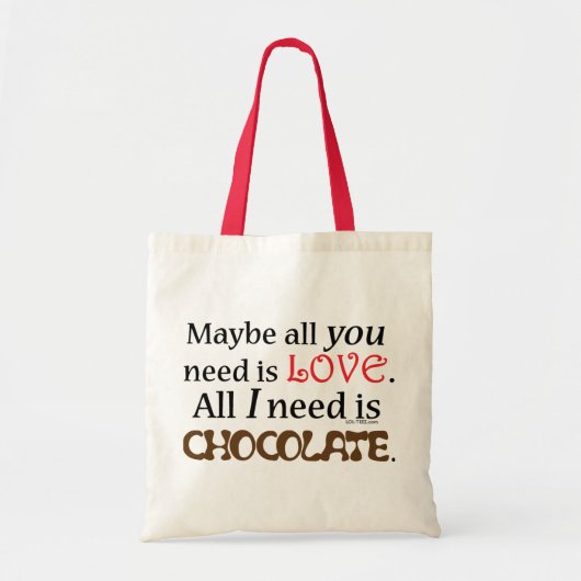 Chocolade nodig tote bag (Voorkant)