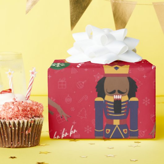 Chocolade Notenkraker Gift Wrap Cadeaupapier (Verjaardagsfeest)