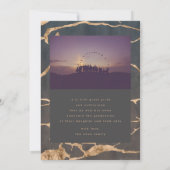 chocolade oasis brown marble golden foil aderes aankondiging (Achterkant)