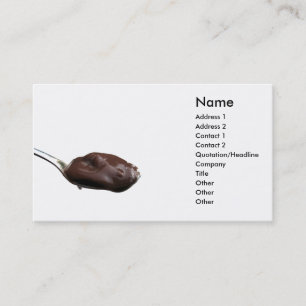 Chocolade op lepel Visitekaartje