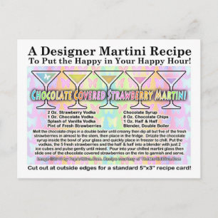 Chocolade Overdekte Aardbei Martini Recept Postca Briefkaart
