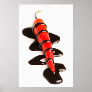 Chocolade Overdekte Jalapeno Peper Poster Afdruk