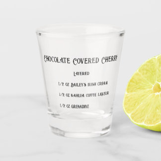 Chocolade overdekte kersen nieuwheid shot glas