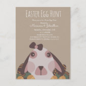 Chocolade Paaseieren Bunny Egg Hunt Briefkaart (Voorkant)