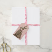 Chocolade Paashaas Cadeaulabel (Met Touw)
