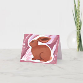 Chocolade Paashaas | Cute Pastel Waterverf Feestdagen Kaart