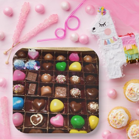 chocolade papieren bordje (Feest)