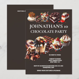 Chocolade party cake dessert ijsje zomer kinder kaart