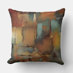 Chocolade Patchwork Abstract Kussen