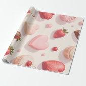 chocolade patroon Wikkelpapier Cadeaupapier (Uitgerold)