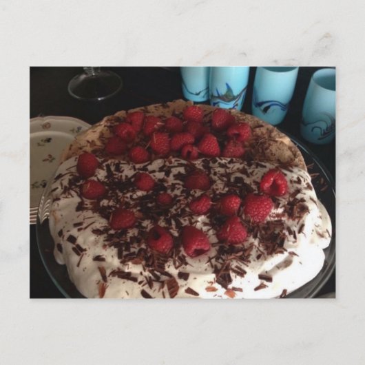 Chocolade Pavlova Briefkaart (Voorkant)