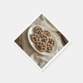 Chocolade Pawprint Cookies Servet (Hoek)