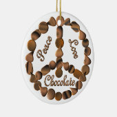 Chocolade Peace Sign Keramisch Ornament (Rechts)