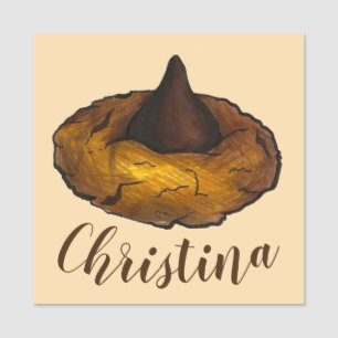 Chocolade Peanut Butter Blossom Cookie Bakery Naamplaatje