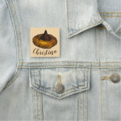 Chocolade Peanut Butter Blossom Cookie Bakery Naamplaatje (In situ)