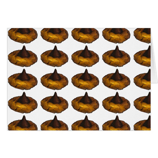 Chocolade Peanut Butter Blossom Cookie Kaarten (Voorkant Horizontaal)