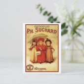  chocolade Ph. Suchard Ad Briefkaart (Staand voorkant)