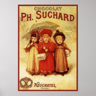  chocolade Ph. Suchard Ad Poster