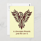 Chocolade Phoenix Briefkaart (Voorkant / Achterkant)
