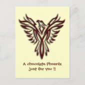 Chocolade Phoenix Briefkaart (Voorkant)