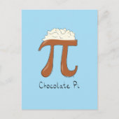 Chocolade Pi Cute Wiskunde Pi Day Briefkaart (Voorkant)