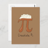 Chocolade Pi Cute Wiskunde Pi Day Briefkaart (Voorkant / Achterkant)