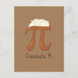 Chocolade Pi Cute Wiskunde Pi Day Briefkaart