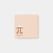 Chocolade Pi Cute Wiskunde Pi Day Notes (Voorkant)