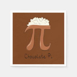 Chocolade Pi Cute Wiskunde Pi Day Party Napkins Servet