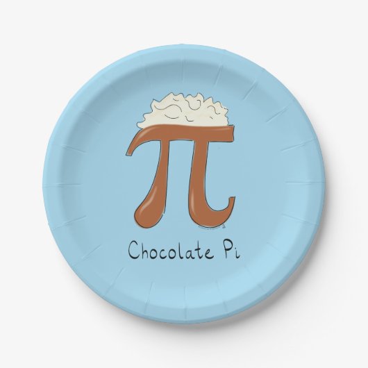 Chocolade Pi Cute Wiskunde Pi Day Party Paper Bord (Voorkant)