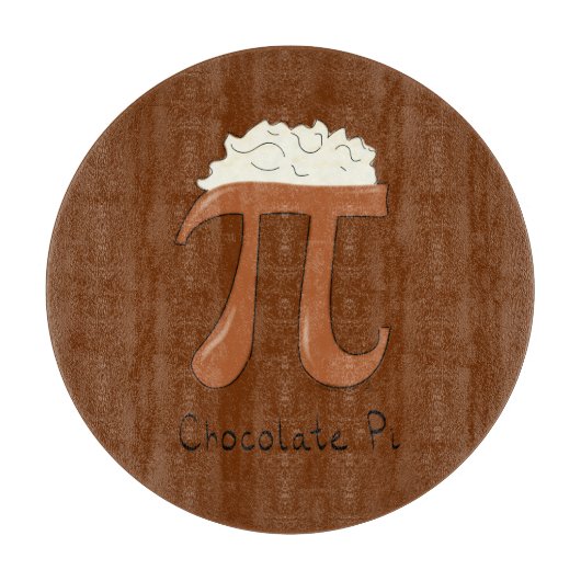 Chocolade Pi Cute Wiskunde Pi Day Pie Cutting Boar Snijplank (Voorkant)