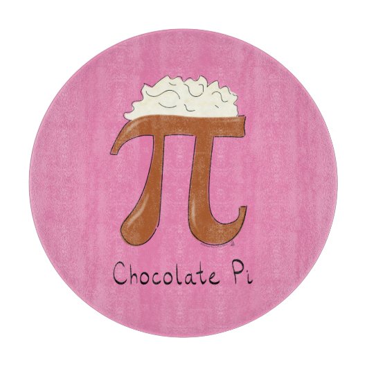 Chocolade Pi Cute Wiskunde Pi Day Pie Cutting Boar Snijplank (Voorkant)