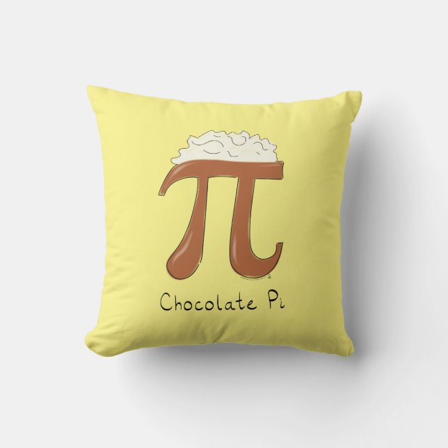 Chocolade Pi Cute Wiskunde Pi Day Pillow Kussen (Voorkant)
