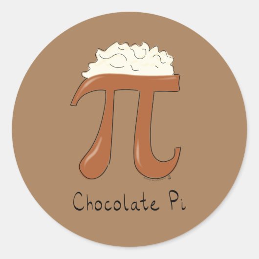 Chocolade Pi Cute Wiskunde Pi Day Stickers (Voorkant)