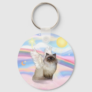 Chocolade Point Himalayan Cat Angel Sleutelhanger