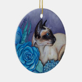 Chocolade Point Siamese Cat Keramisch Ornament (Rechts)