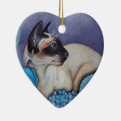 Chocolade Point Siamese Cat Keramisch Ornament (Rechts)