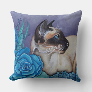 Chocolade Point Siamese Cat Kussen