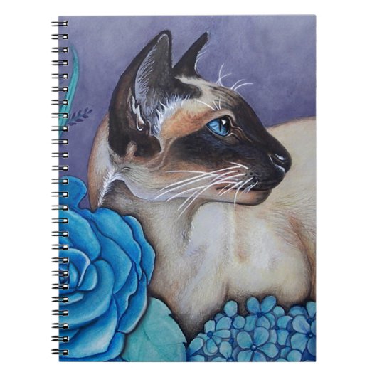Chocolade Point Siamese Cat Notitieboek (Voorkant)