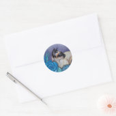 Chocolade Point Siamese Cat Ronde Sticker (Envelop)