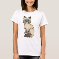 Chocolade Point Tabby Birmaanse / Ragdoll Cartoon