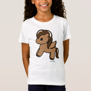Chocolade Pony Twitter-dollar en -Pony voor meisj T-shirt