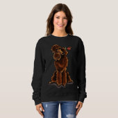Chocolade Poodle Sweeite Trui (Voorkant volledig)