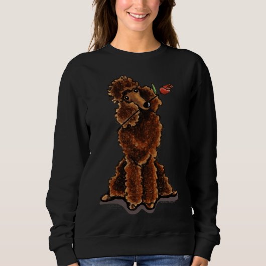 Chocolade Poodle Sweeite Trui (Voorkant)