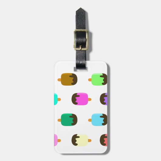 Chocolade pop bagagelabel (Voorkant verticaal)