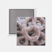 Chocolade Pretzel magneet (Voorkant / Achterkant)