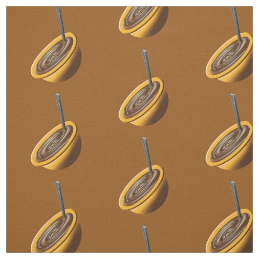 Chocolade pudding patroon stof (Swatch)