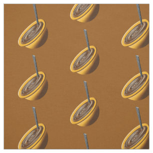 Chocolade Pudding Pattern Stof